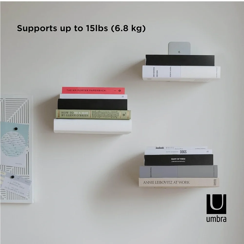 Umbra Red Floating Book Shelf